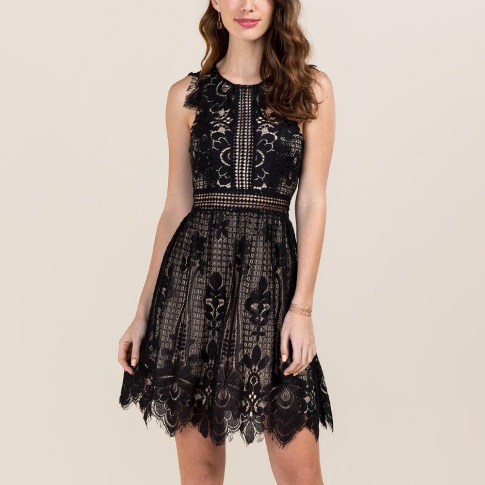 Juniper Crochet Illusion Waist A-line Dress